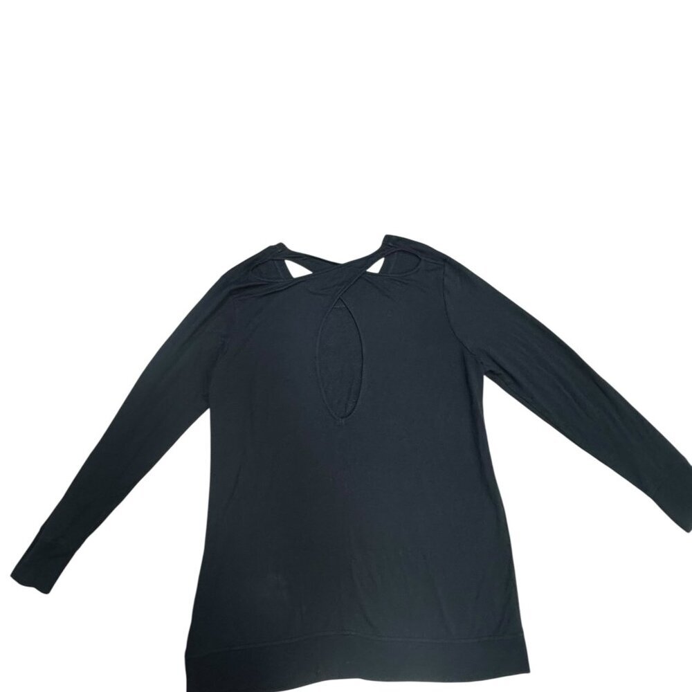 Athleta XL Black Open Back Long Sleeve Top – Modal Blend – FA17 – EUC - Picture 2 of 7